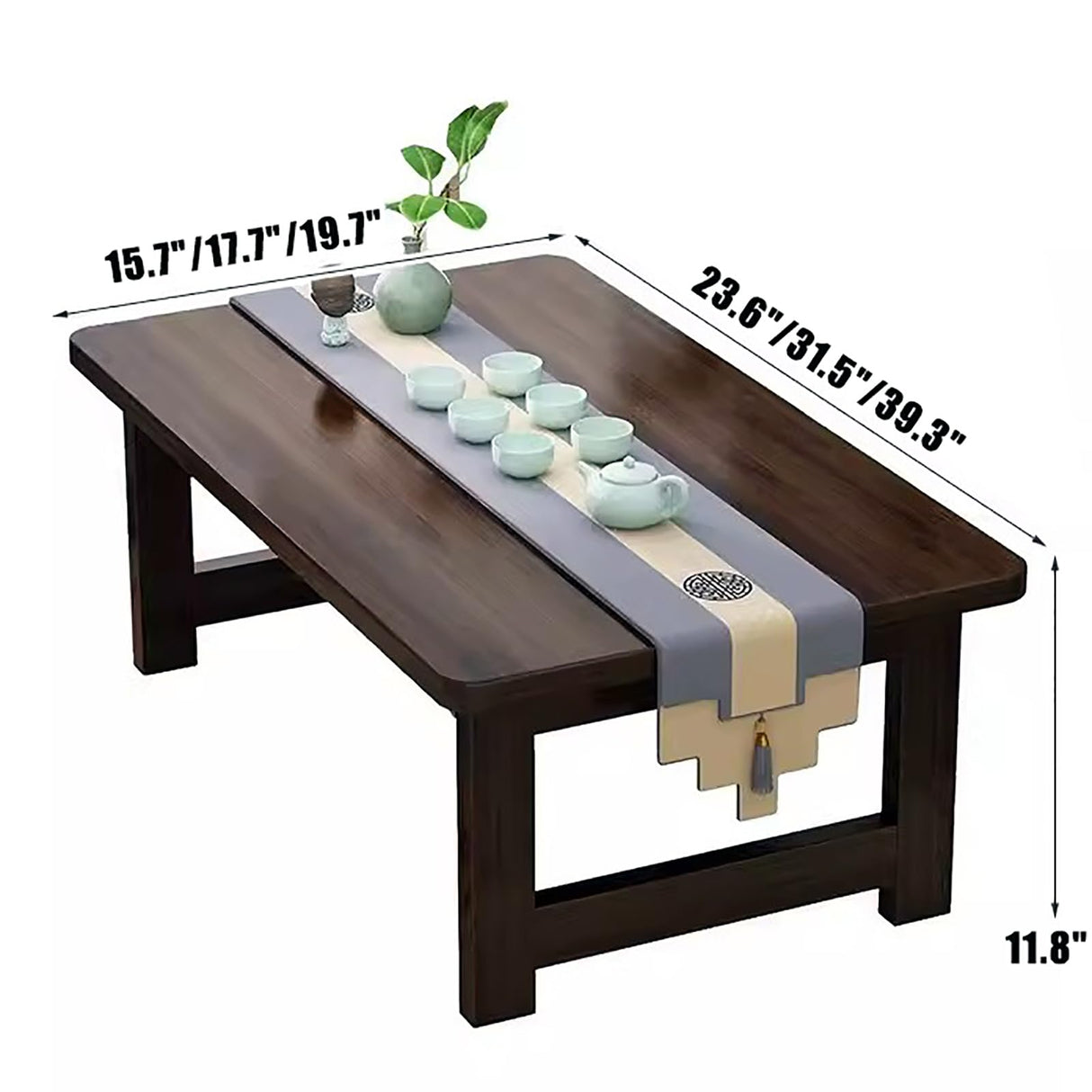 Japanese Floor Table Folding Table,Solid Wood Low Table for Sitting On The Floor