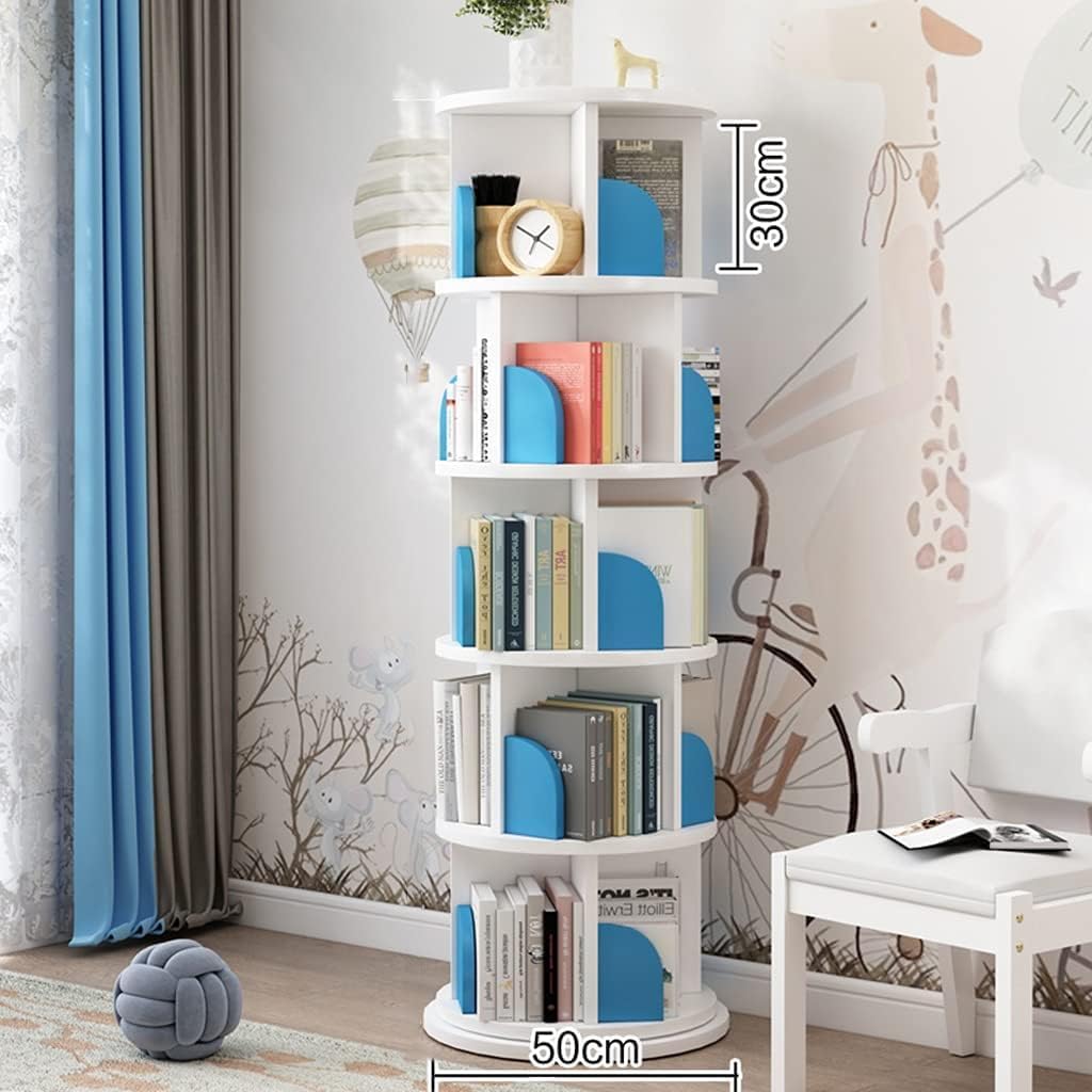 Bookcases 360°Rotating Bookshelf, Multi-Layer, Cultivate Interest in Reading, CD Storage