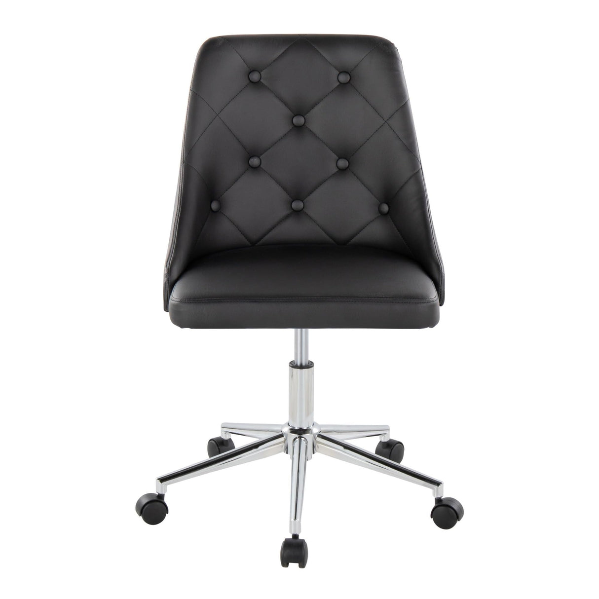 Ergonomic Gray Leather Home Office Chair with Back Support 360° Swivel Adjustable Height Wheels Ideal for Work Gaming Relaxation Modern Design for Comfort and Style