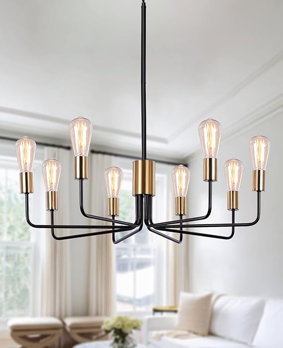 5 Lights Boho Drum Chandeliers for Dining Room Light Fixture, 19" Woven Pendant Light