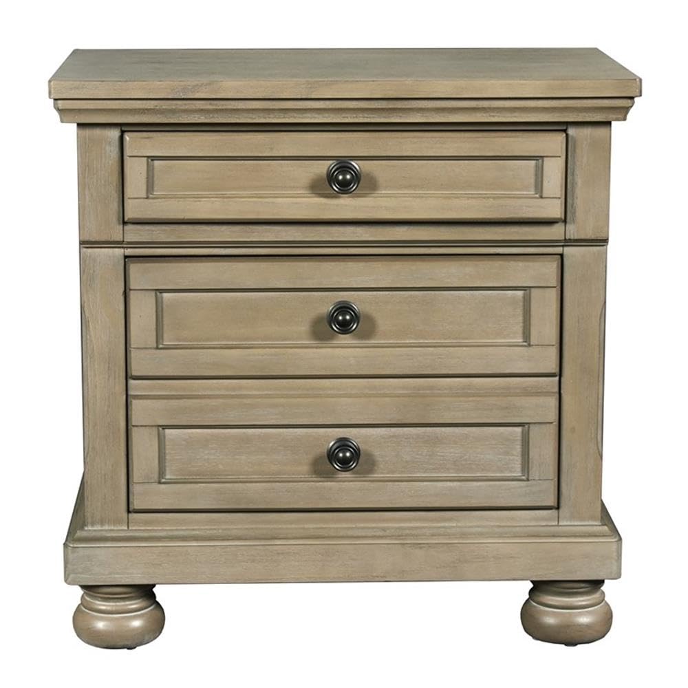Allegra Nightstand, Pewter