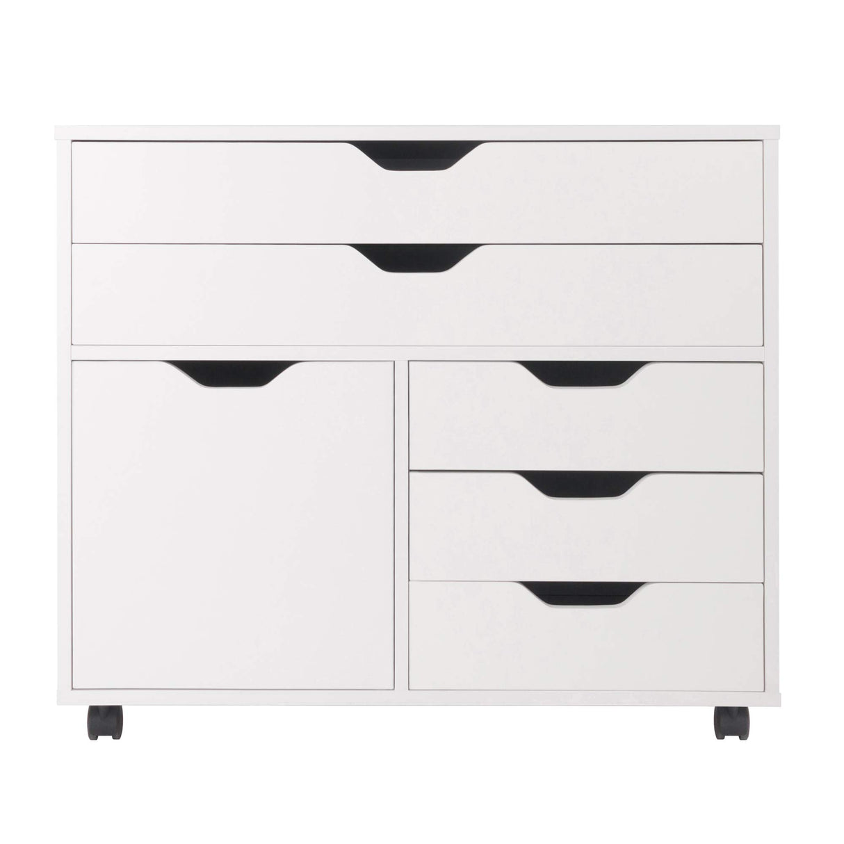 Halifax Storage Mobile Cabinets, 1 Door, 3 Drawers, 2 Wide Drawers, for Home Office