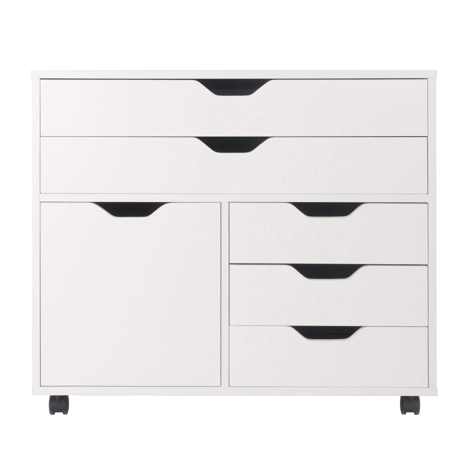 Halifax Storage Mobile Cabinets, 1 Door, 3 Drawers, 2 Wide Drawers, for Home Office