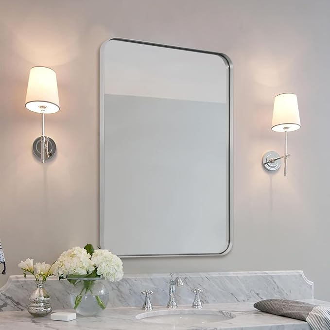 Black Bathroom Mirror, Bathroom Vanity Wall Mounted Mirror