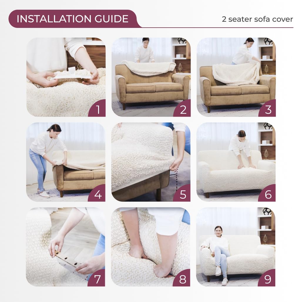 Mamma Mia Covers Loveseat Slipcover - Stretch Couch Cover - Cushion Love