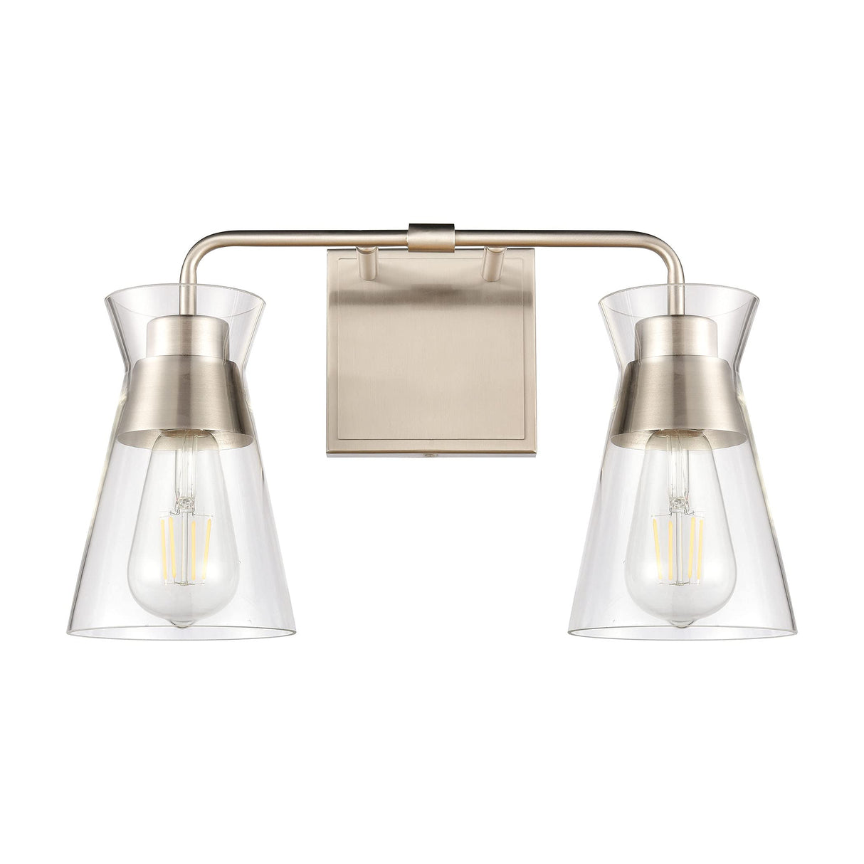 47601/2 Brookville 15'' Wide 2-Light Vanity Light with Satin Nickel Finish