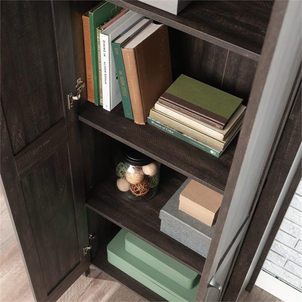 Engineered Wood Storage Cabinet in Blade Walnut Finish