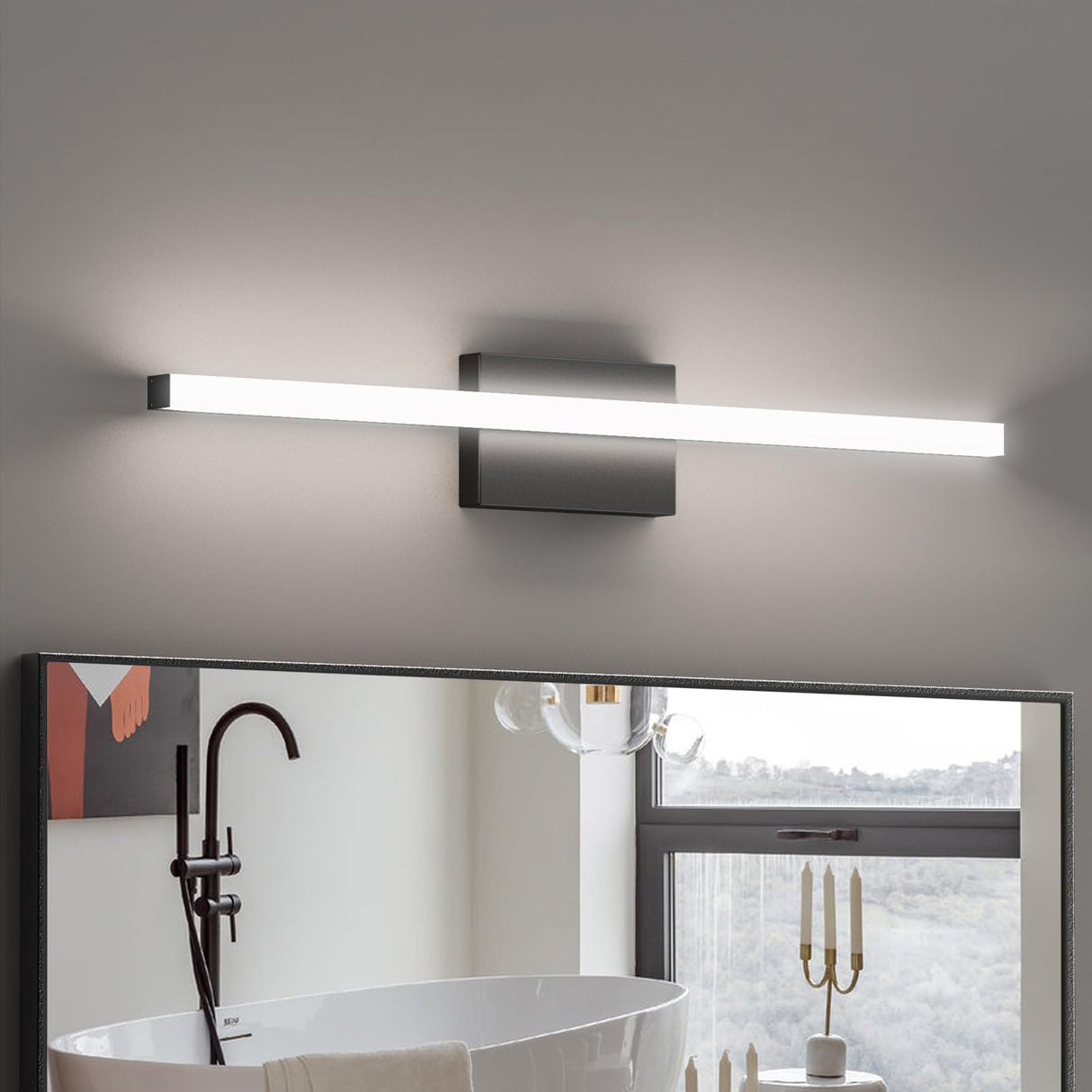 Modern LED Bathroom Vanity Light Bar 24in, 24w 2000LM, 5CCT Dimmable Lights