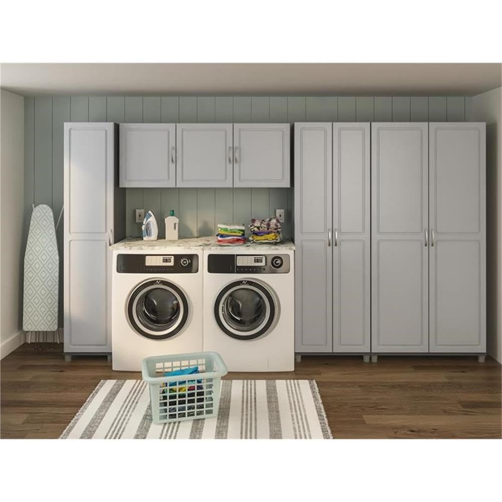 Contemporary Transitional 54" Wall Cabinet in Gray
