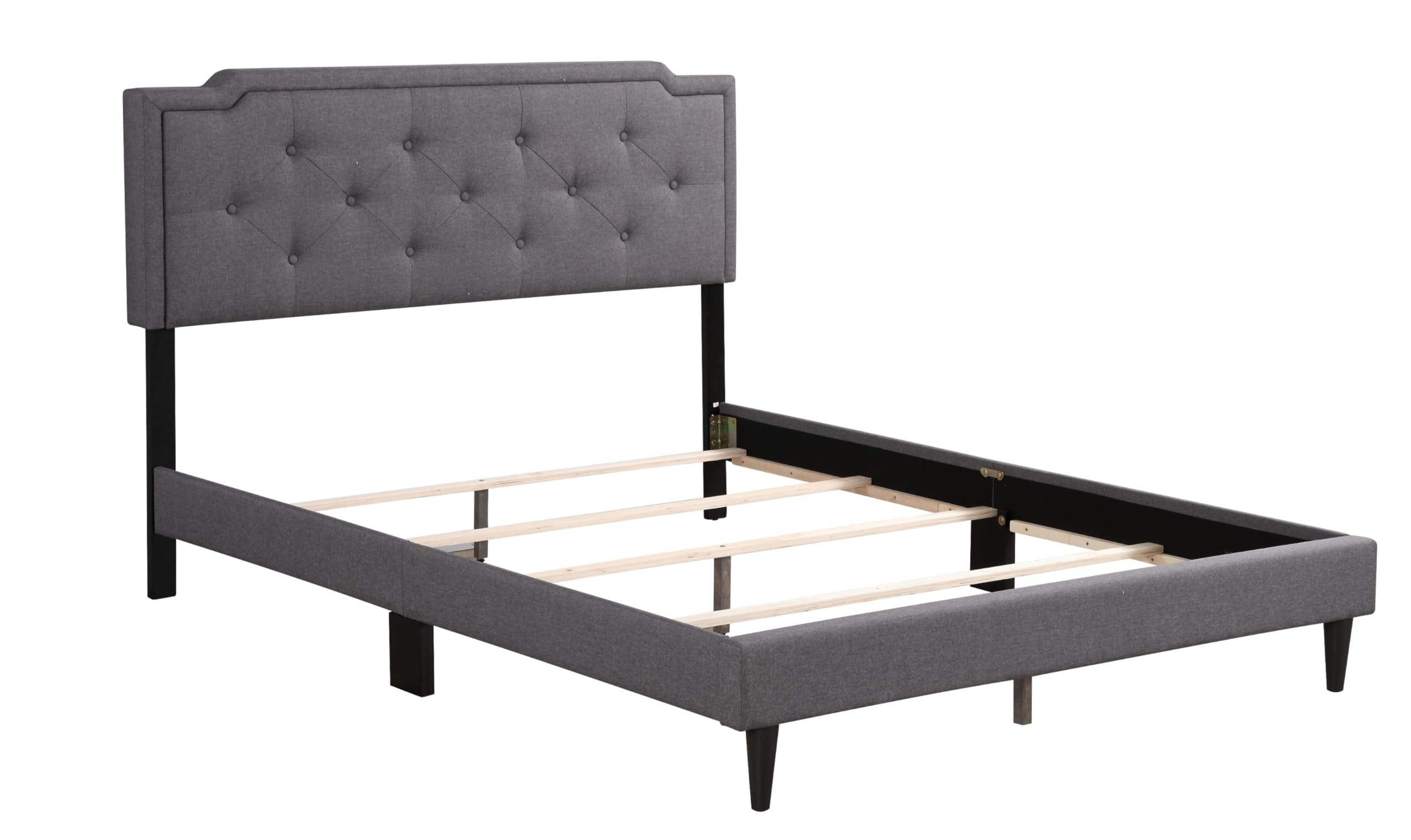 Stylish Casual Gray Queen Bed Frame, Comfortable Design