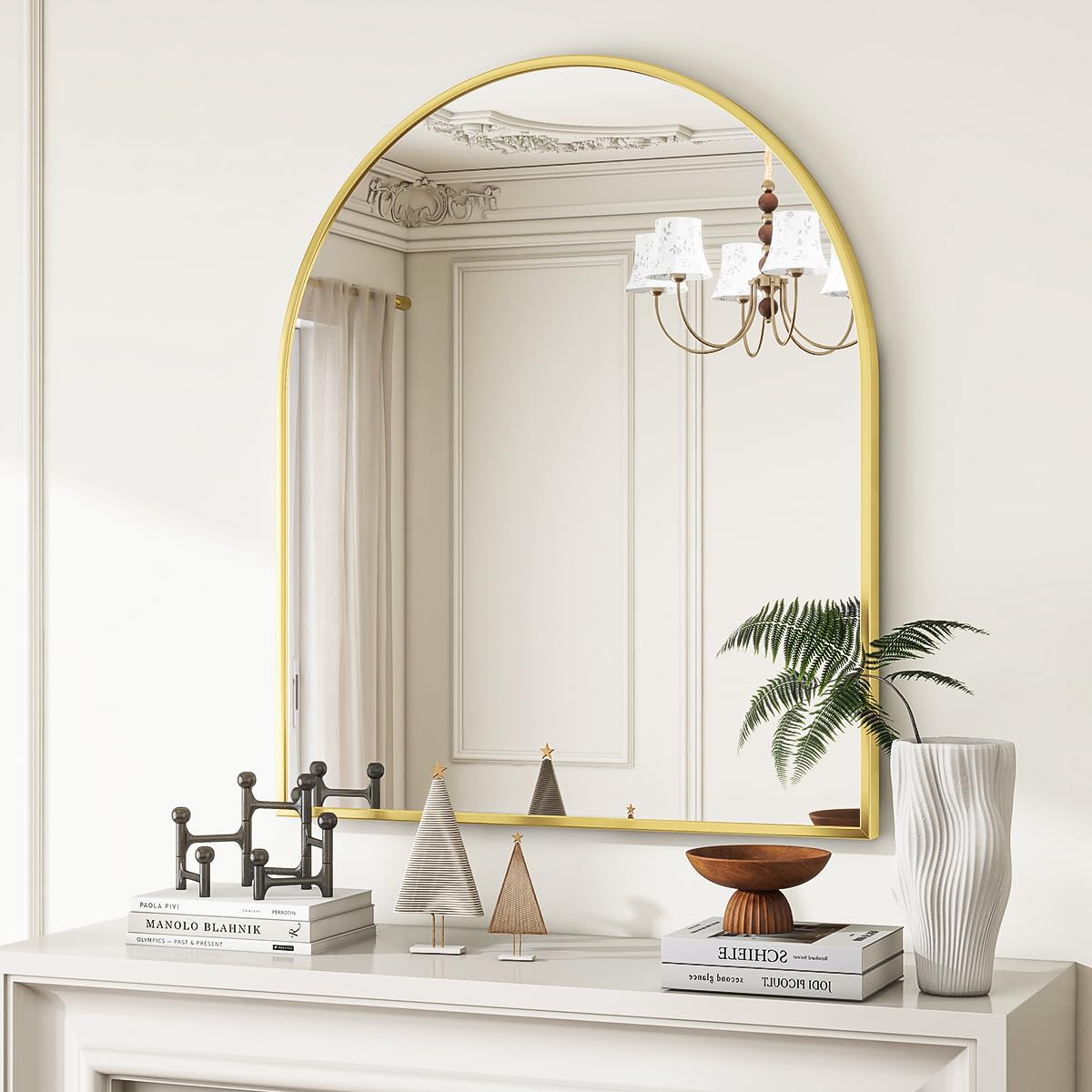 Arched Wall Mirror, Arch Bathroom Mirror, Wall Mounted Vanity Mirror
