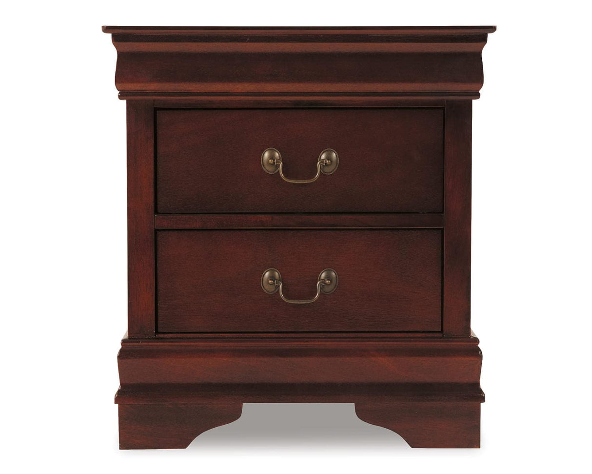 Alisdair Traditional 2 Drawer Nightstand, Dark Brown