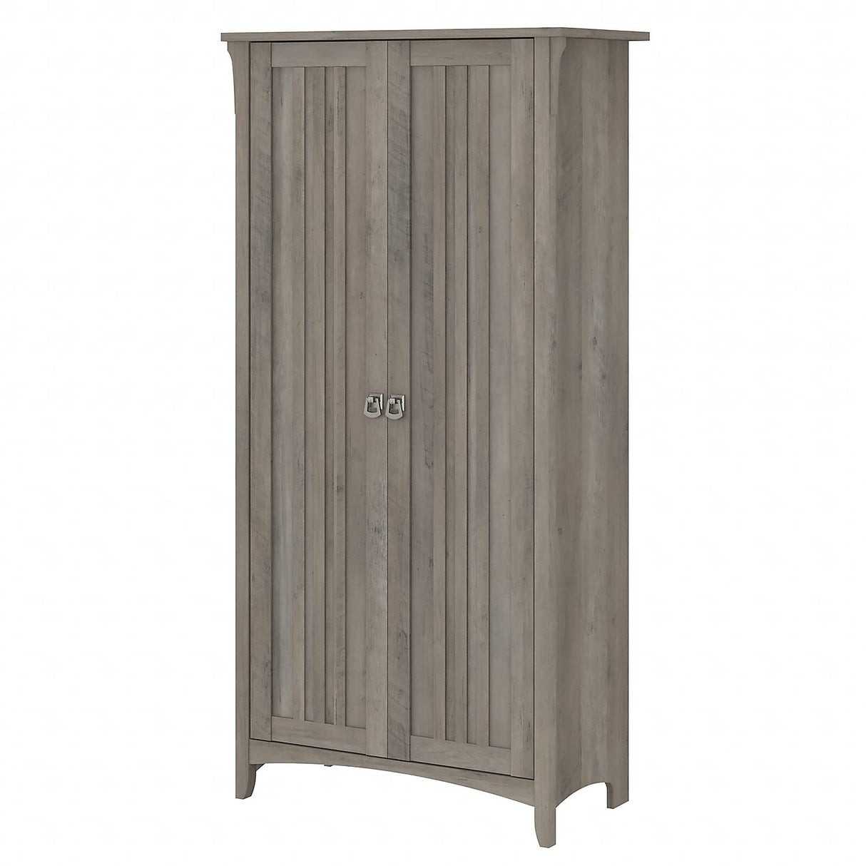 SAS332DG-03 Salinas 62.95-Inch Tall Storage Cabinet with 4 Shelves, Driftwood Gray