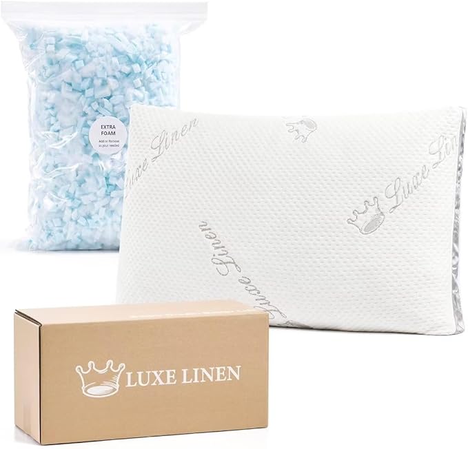 Pillows Queen Size Set of 2, Shredded Memory Foam Pillows