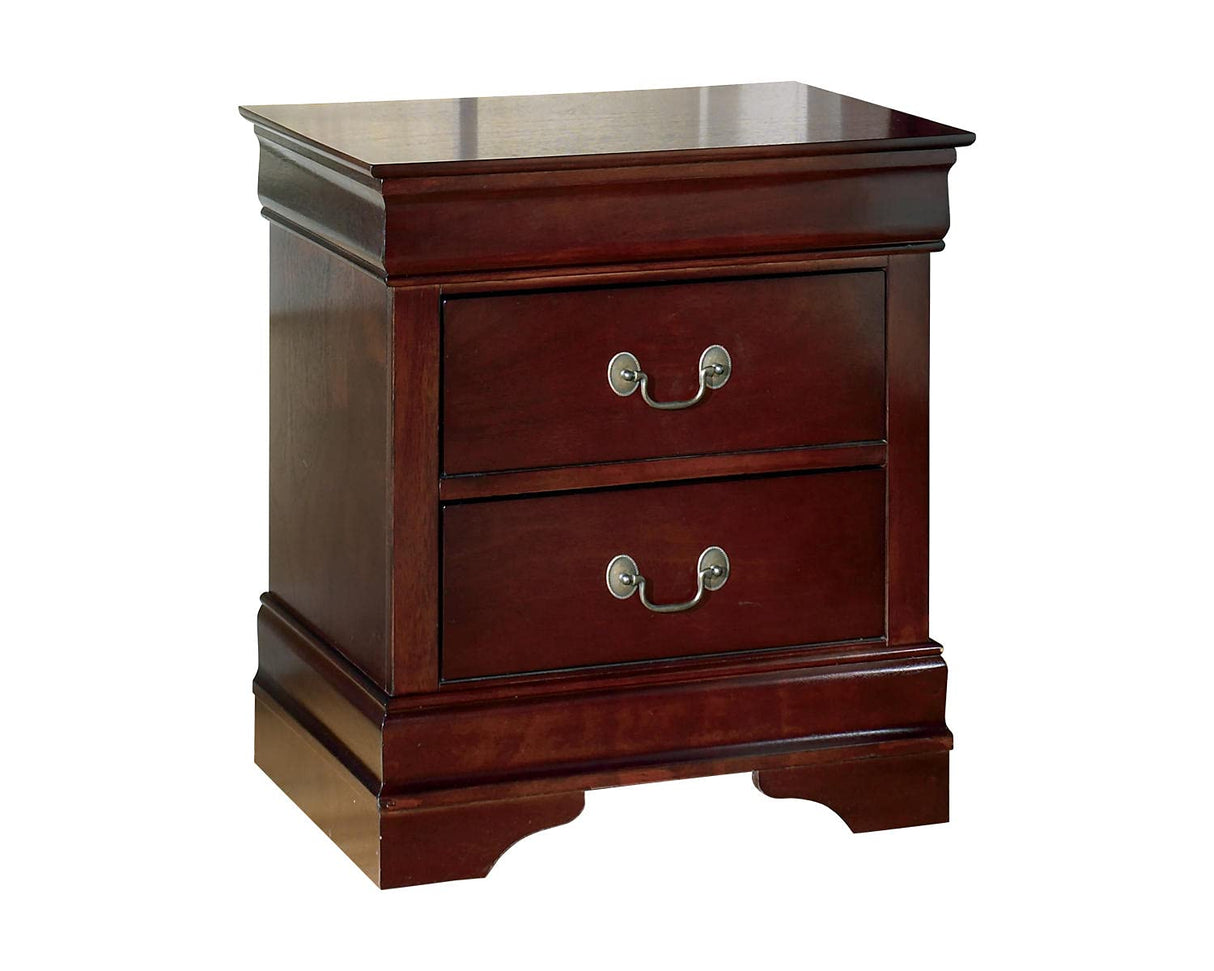 Alisdair Traditional 2 Drawer Nightstand, Dark Brown