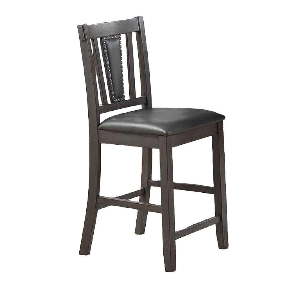 5 Piece Counter Height Dinning Table Set with 4 Chairs, Padded Seats, Gray