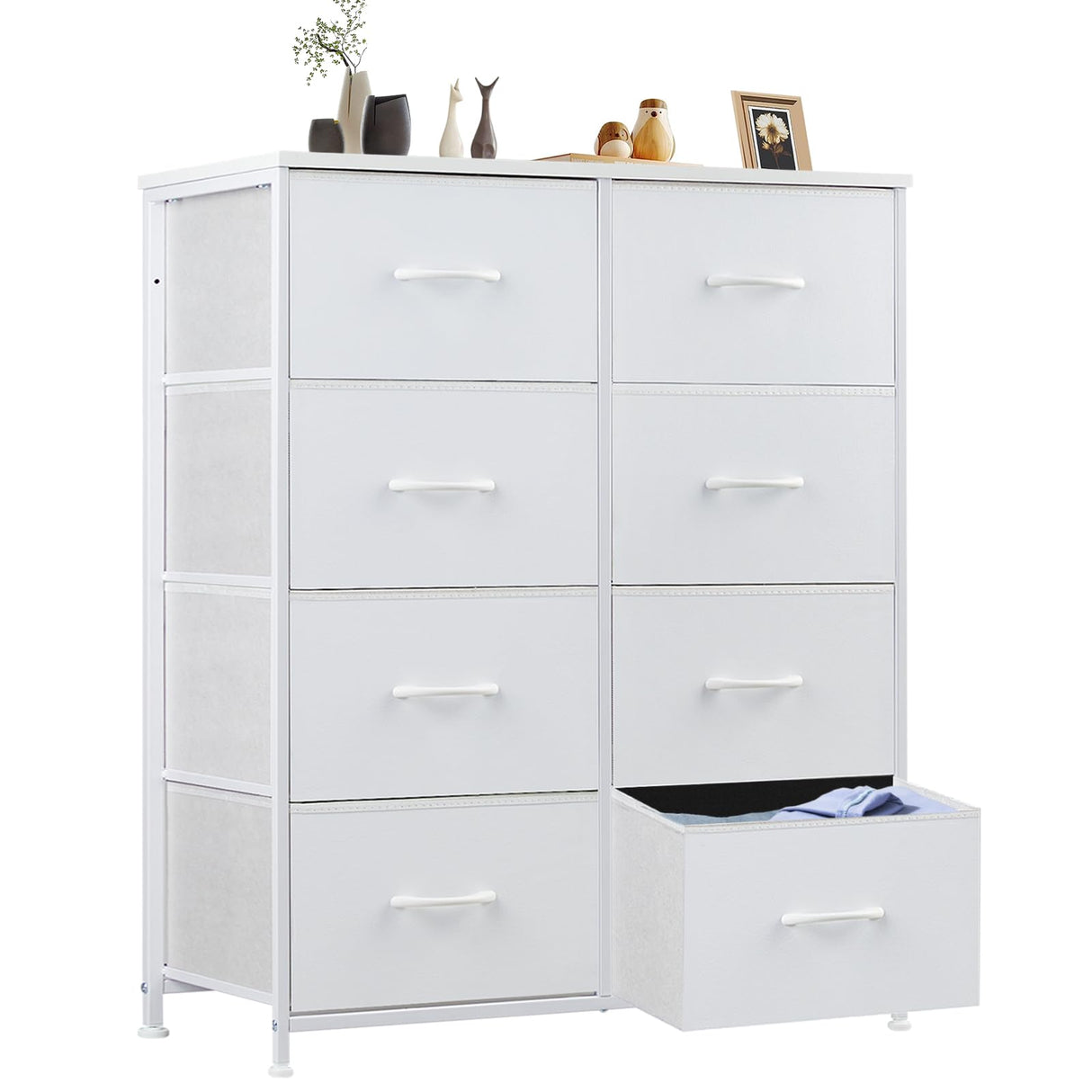 8 Drawers, White