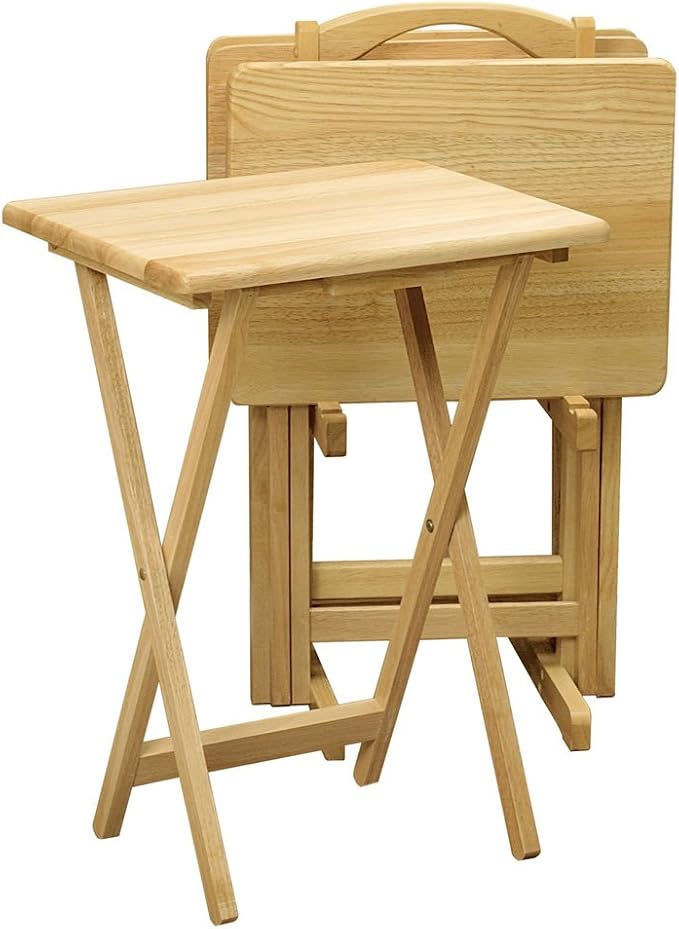 Alex Snack Table, Walnut, 19.06x14.57x25.98, 5-PC Set