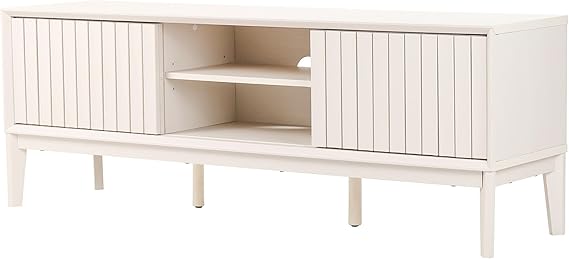 TVS1000B Gennaro 58 in. Farmhouse 3-Storage Sliding Door TV Stand Fits TVs up to 65 in