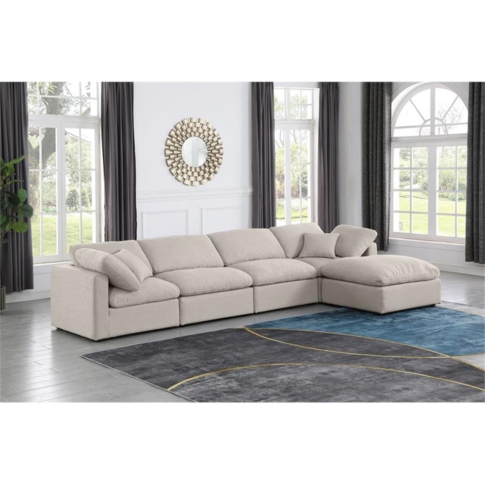 141Beige-Sec5A Indulge Collection Modern | Contemporary Modular Sectional