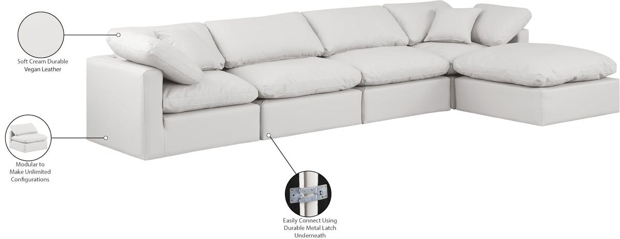 146Cream-Sec5A Indulge Collection Modern | Contemporary Modular Sectional