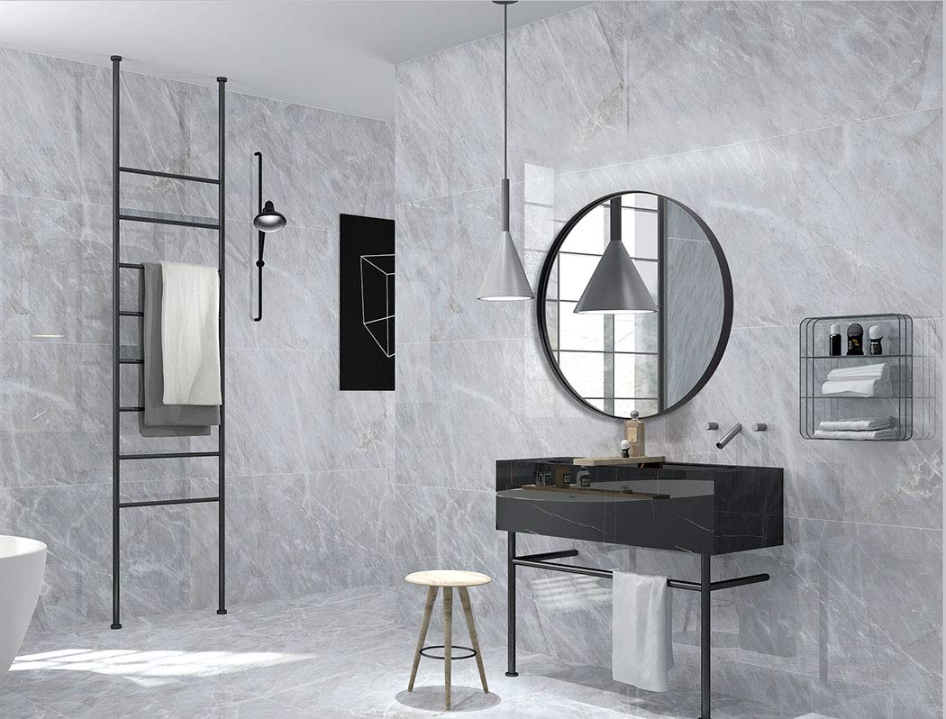 Wall Mirror Black Round Metal Stainless Steel Circle Frame