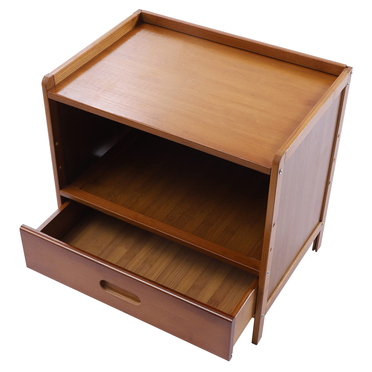 Nightstand with Drawer and Open Shelf,Small Side End Table