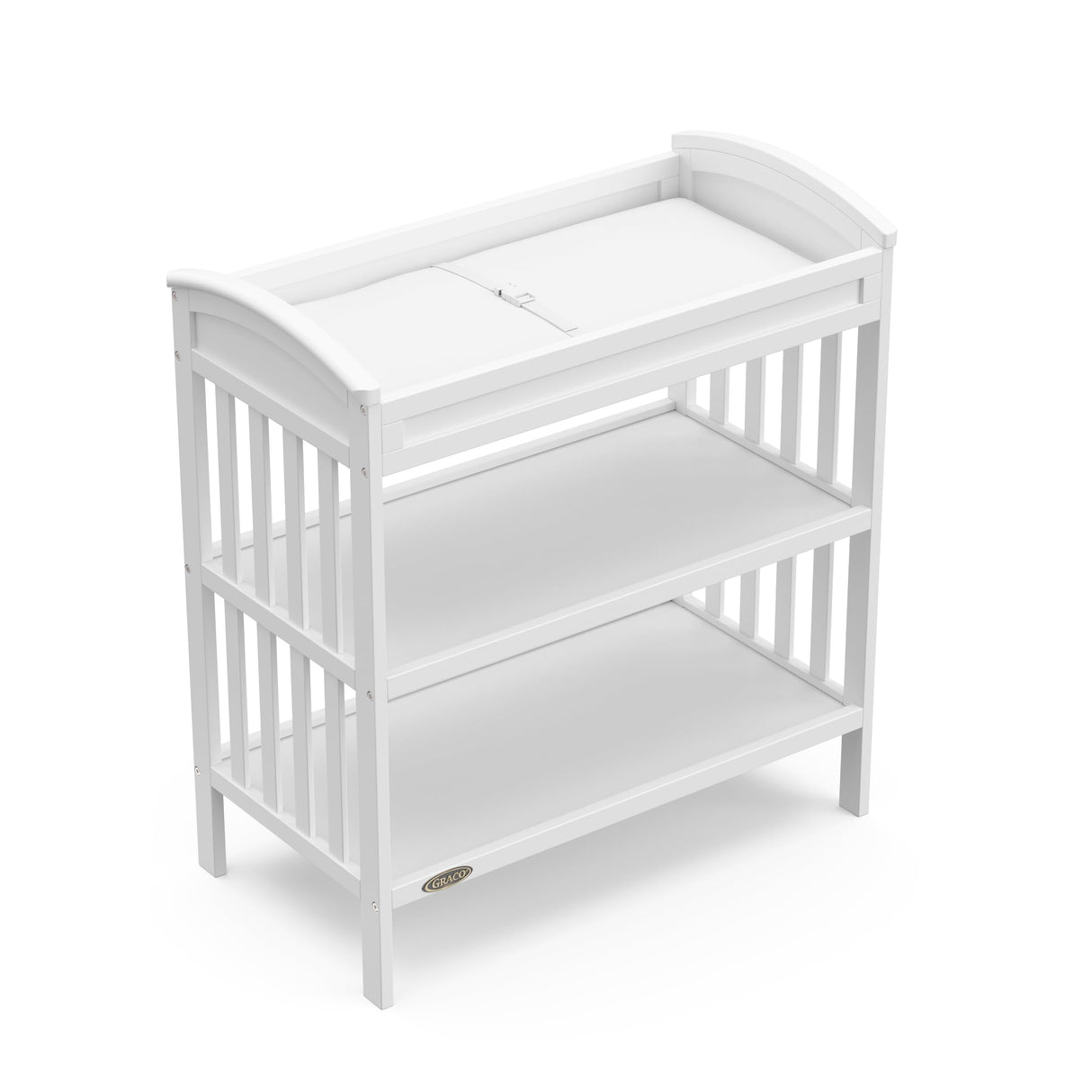 Benton Changing Table with Bonus Water-Resistant Changing Pad (White) - GREENGUARD Gold Certified