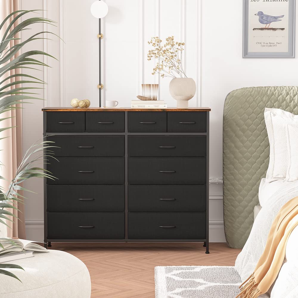 Large Dresser for Bedroom with 12 Deep Drawers