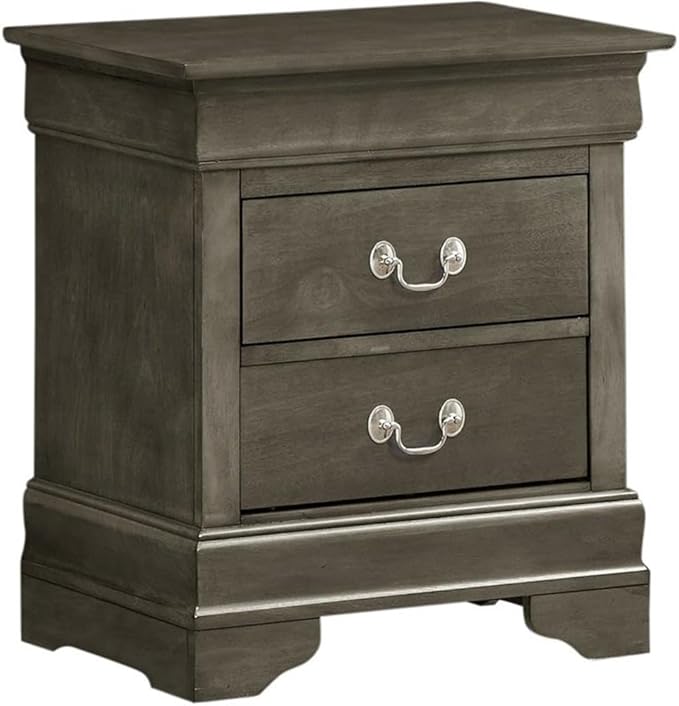 Louis Phillipe 2 Drawer Nightstand in Cherry