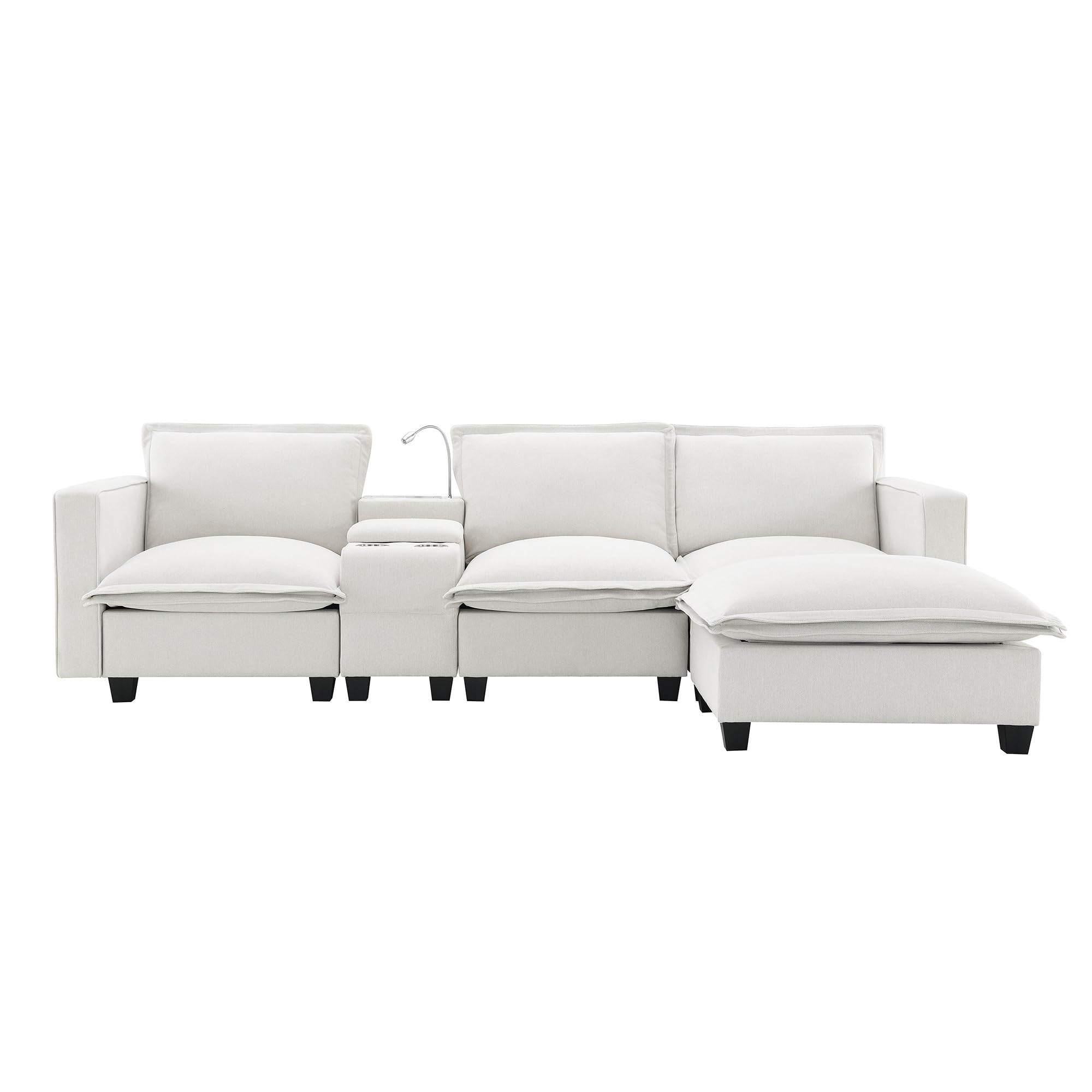 Modern Sectional Comfy Cloud Sofa,4 Seat Chenille Modular Couch