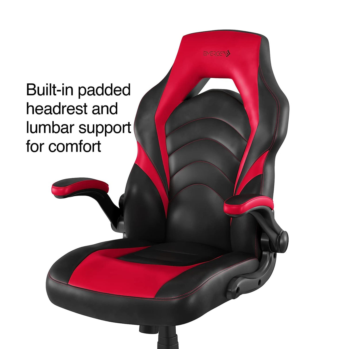 Vortex Bonded Leather Gaming Chair - Black & Red 2-Pack