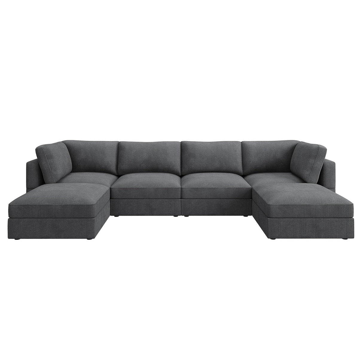 Modular Sectional Couch with Storage Corduroy Sectional Sofa