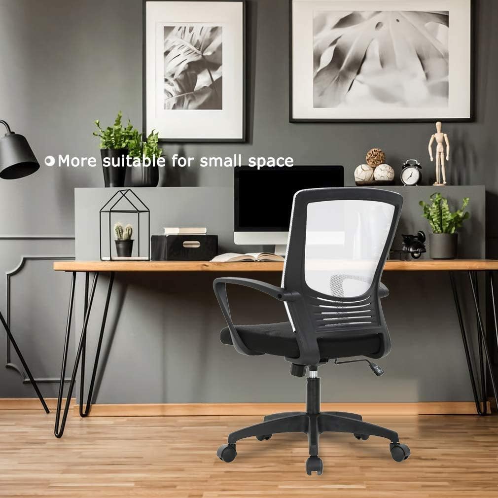 Office Chair Ergonomic Desk Chair with Lumbar Support & Armrest Height Adjustment