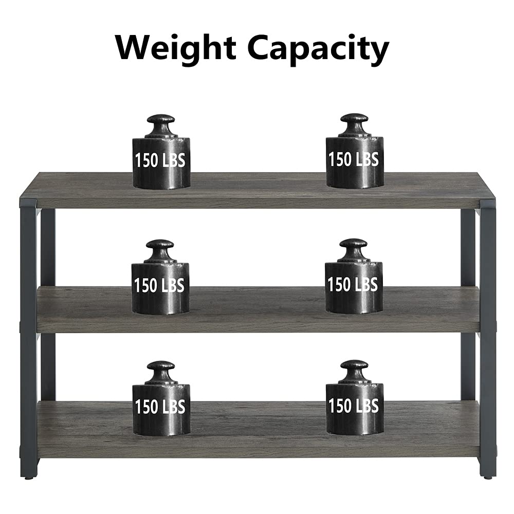 Sofa Table, Rustic Console Table for Living Room, Foyer Tables for Entryway with 3