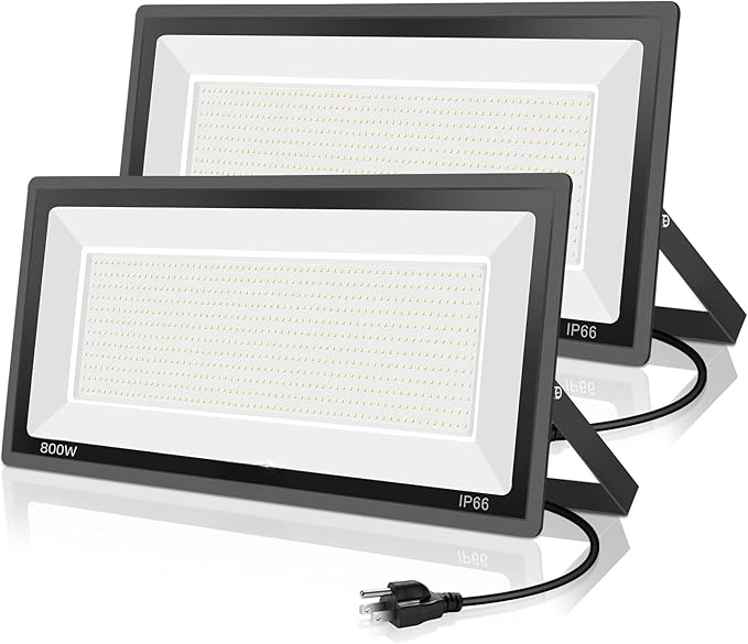 500W LED Flood Light Outdoor,2750W Equivalent Super Bright FloodLight with Plug