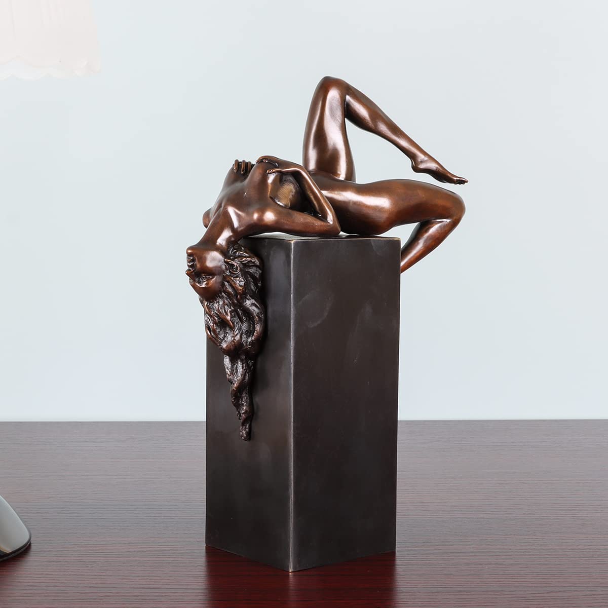 Bronze Reclining Sexy Nude Adult Female Statue Figurine Erotic Naked Woman Sculpture Art Collection
