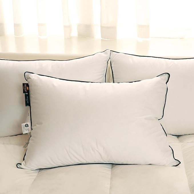 Hungarian Goose Down Pillows Standard Size, 750+ Fill Power