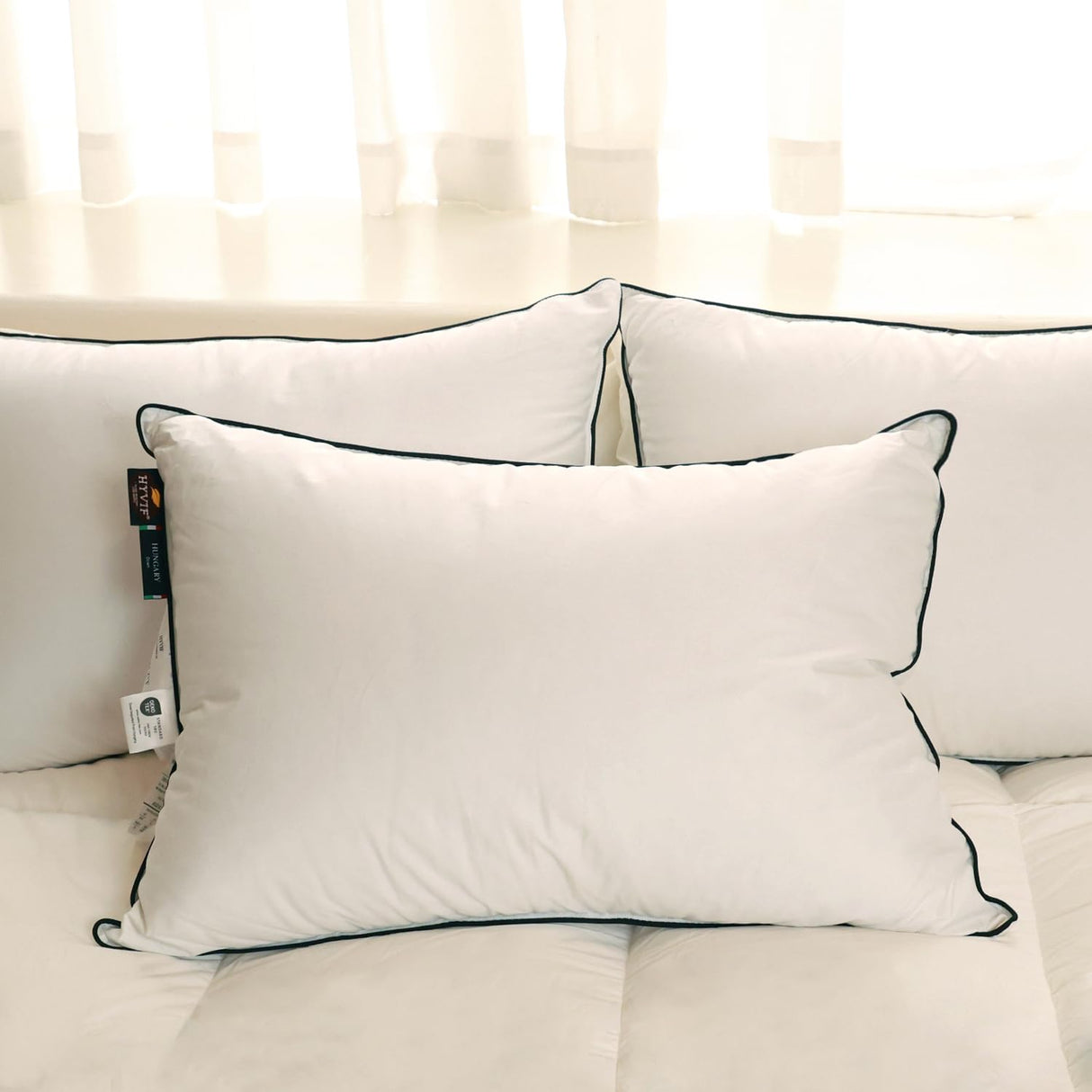 Hungarian Goose Down Pillows Standard Size, 750+ Fill Power