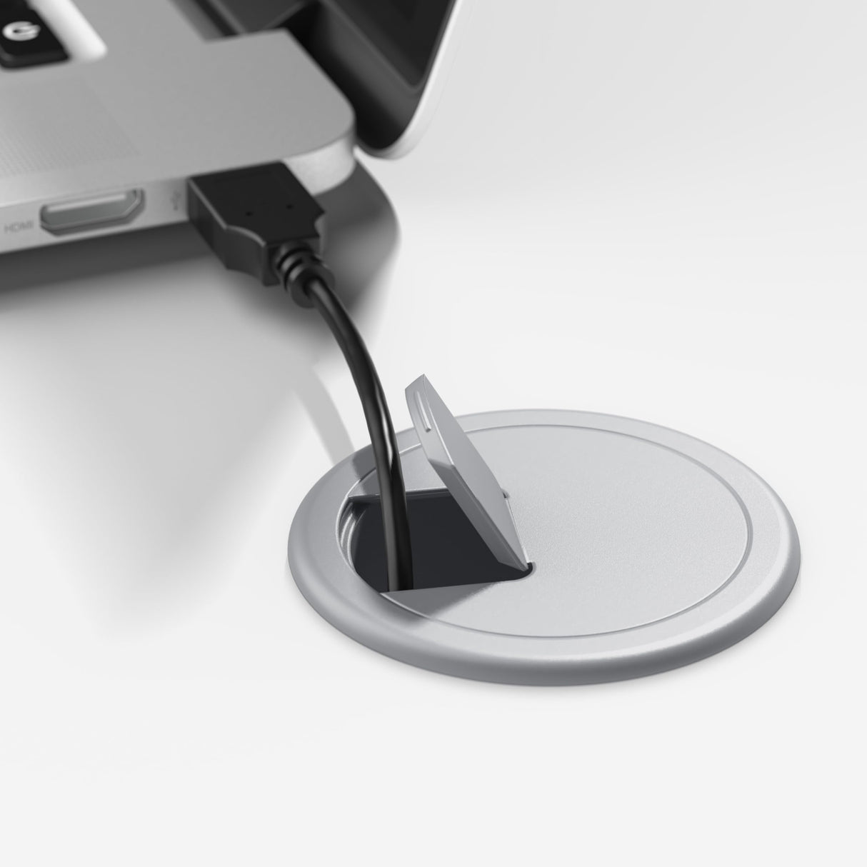 Studio 72W Reception Desk – White Finish with Storage Shelves