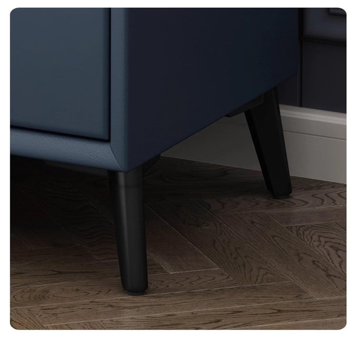 Leather Bedroom Bedside Cabinet, Rock Board Storage Cabinet