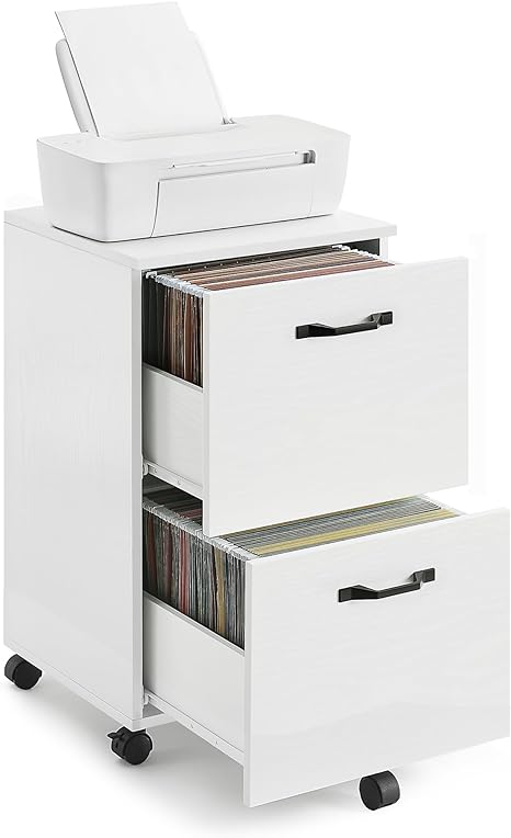 2-Drawer File Cabinet, Filing Cabinet for Home Office, Small Rolling File Cabinet