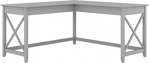 Rustic L-Shaped Home Office Desk – 60” Farmhouse Writing Desk