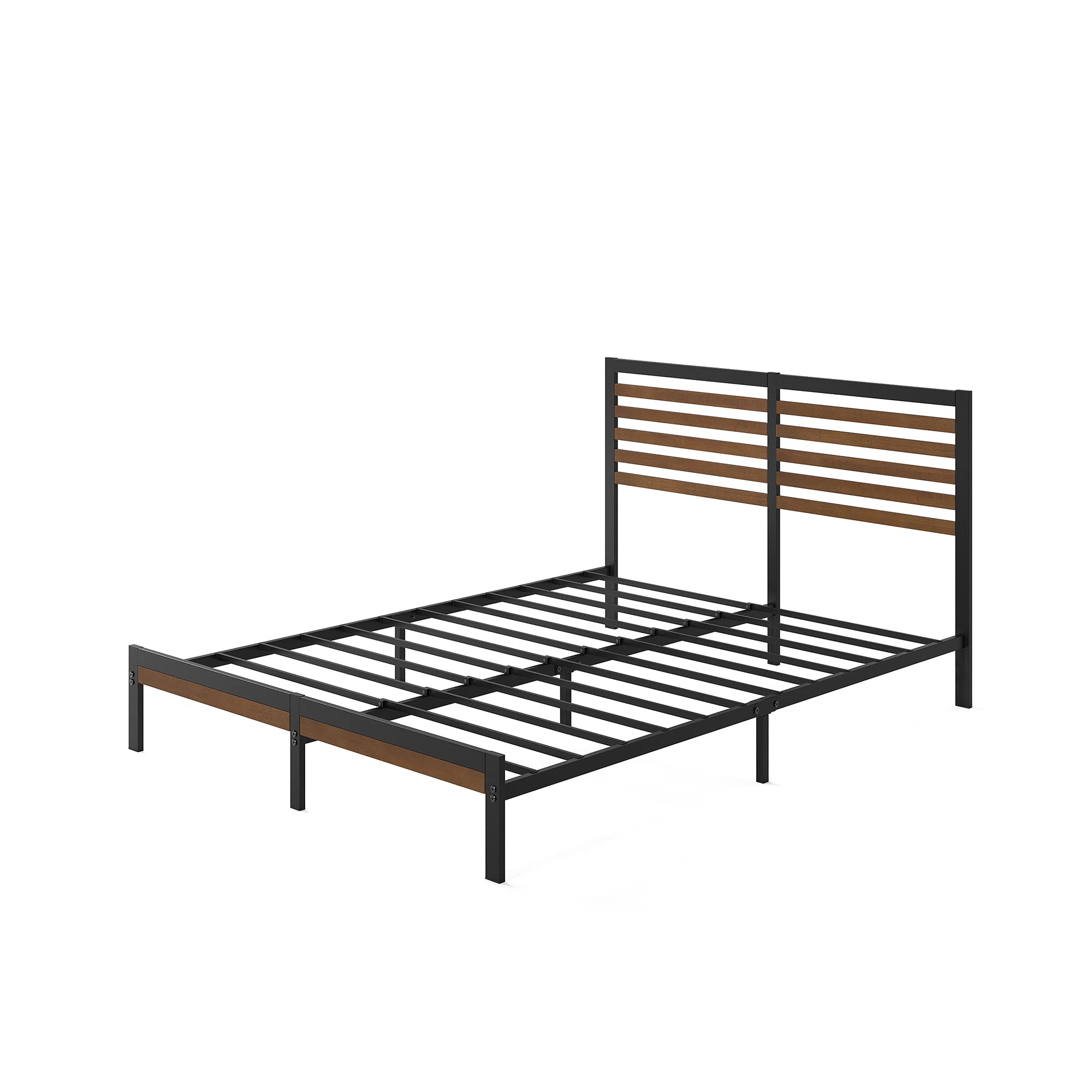 Kai Bamboo and Metal Platform Bed Frame with Headboard