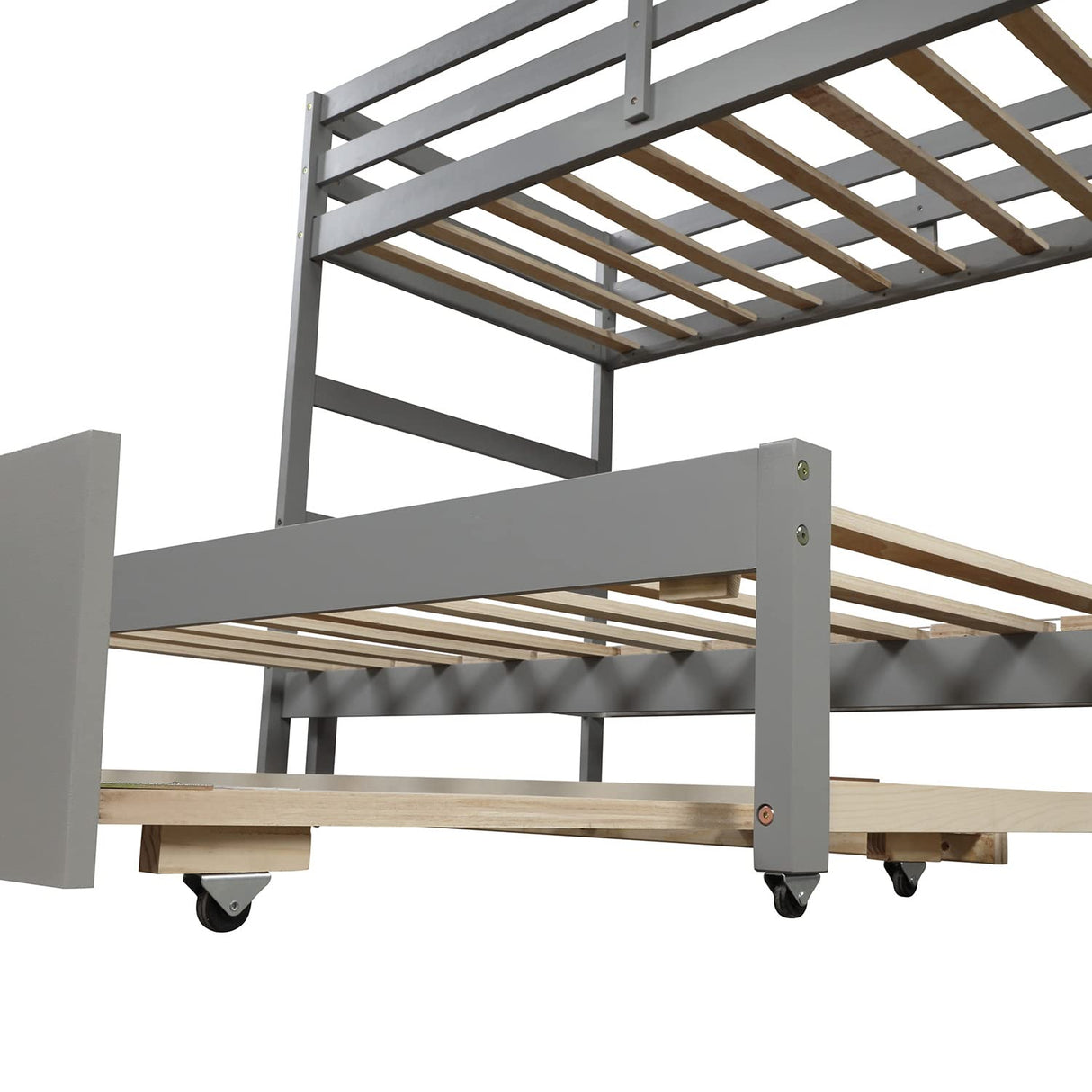 Twin Over Twin to King Extendable Bunk Bed with Stairs and Trundle