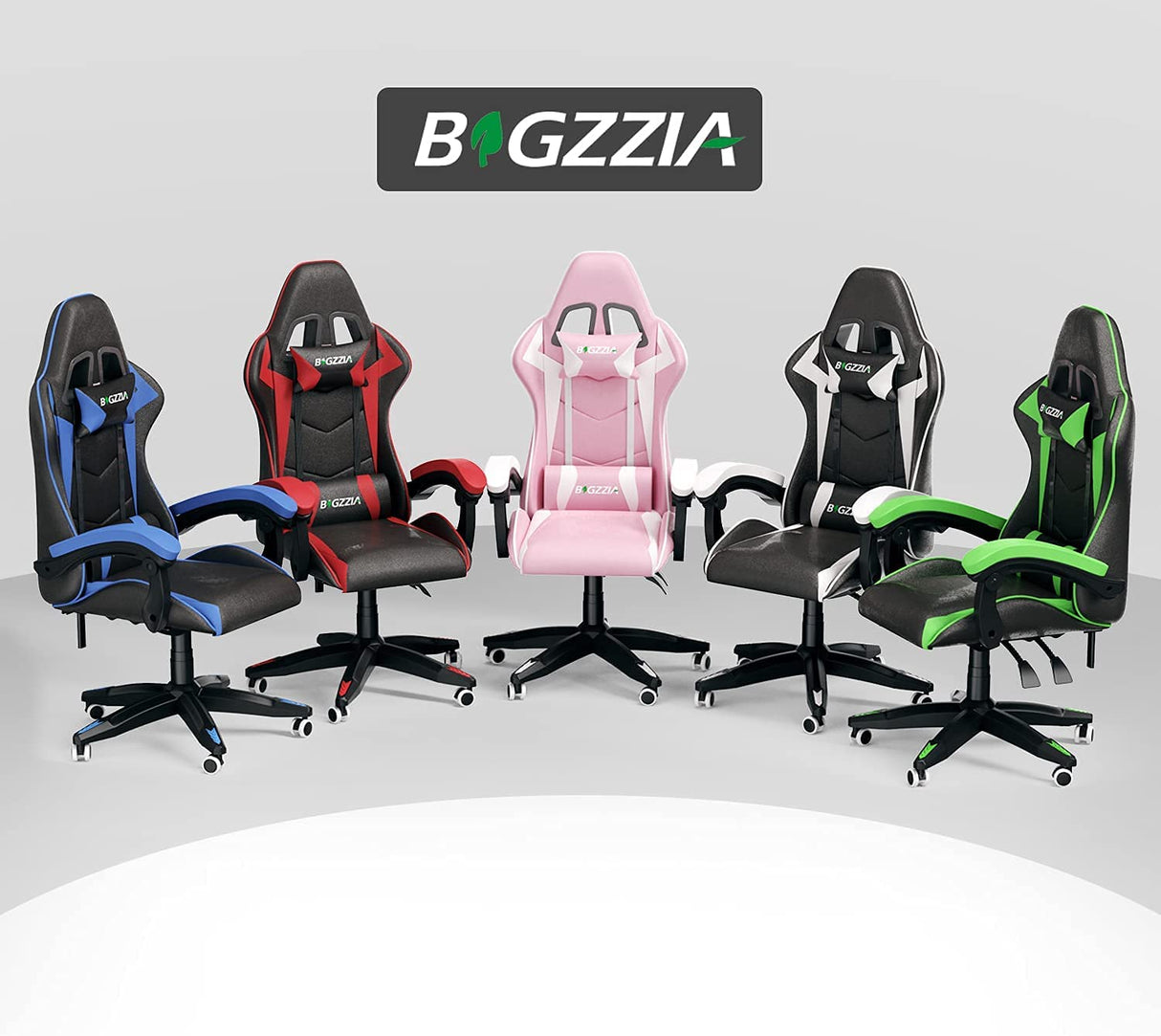 Ergonomic Gaming Chair with Lumbar Support - Light Pink