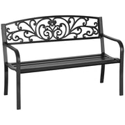 50" Blossoming Garden Decorative Patio Park Bench