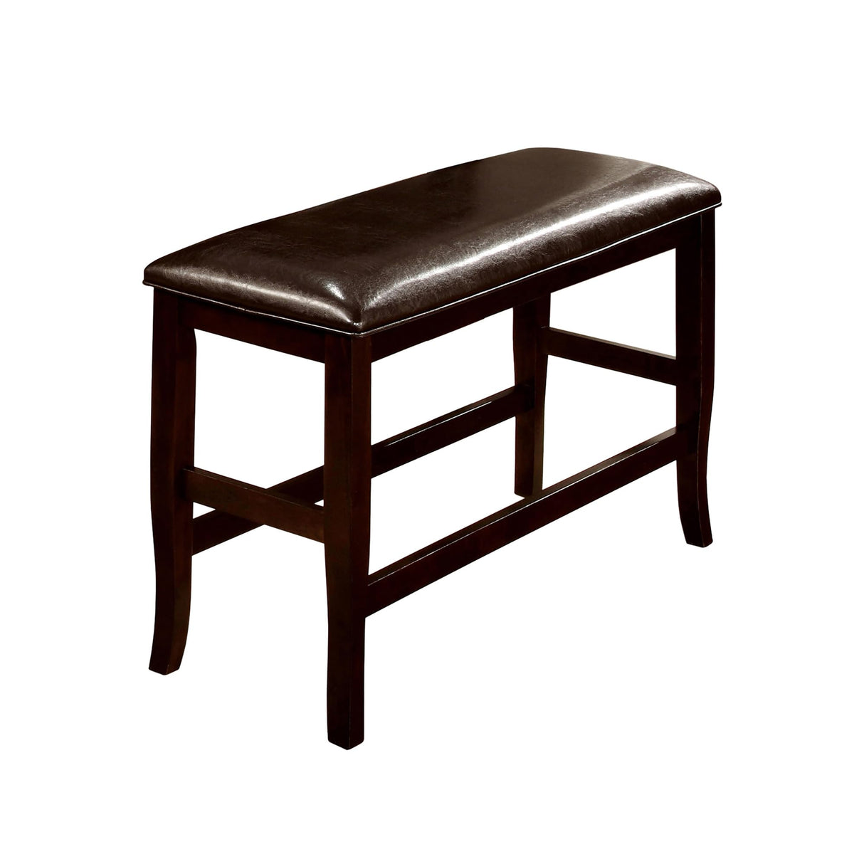Aruba Transitional Faux Leather Counter Height Bench for Dining Room