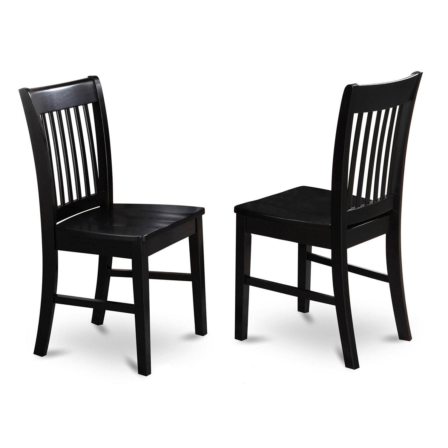 SHNO5-BLK-W 5 Piece Dining Set Includes a Round Dining Room Table with Pedestal and 4