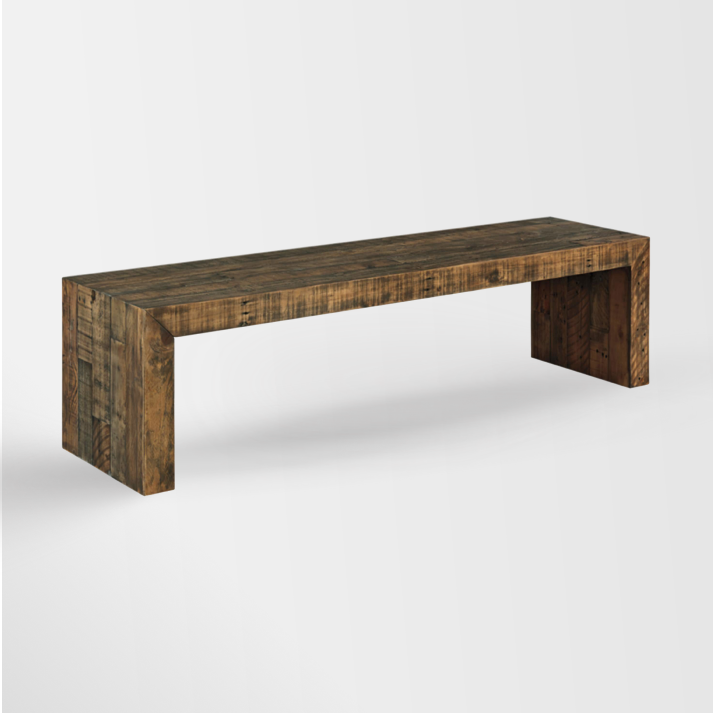 Sommerford Rustic Wood Dining Room Long Bench